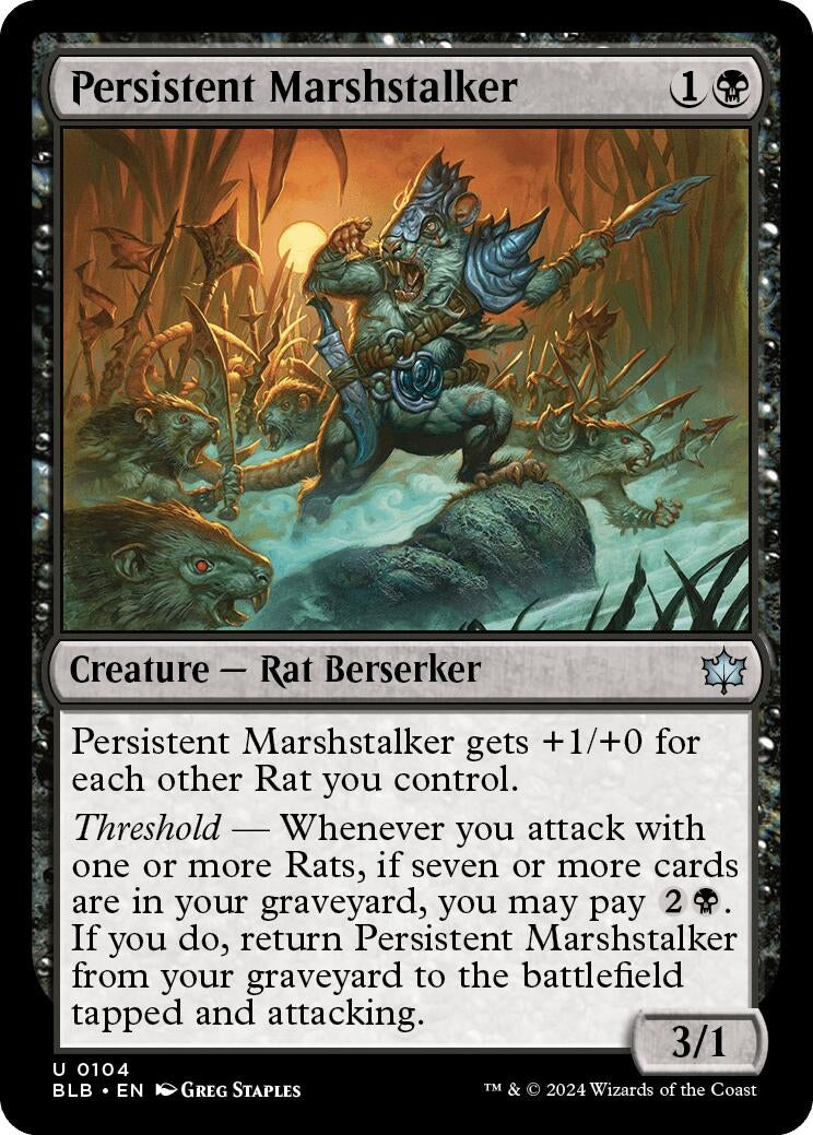 Image for Persistent Marshstalker (Bloomburrow) (104) - Magic: The Gathering