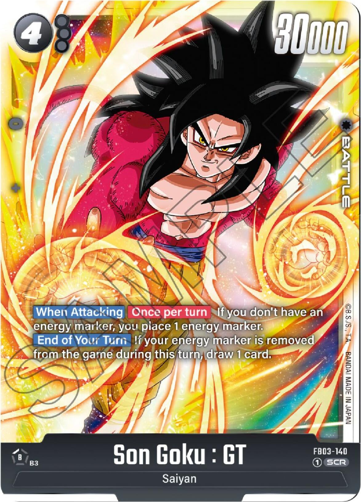 Image for Son Goku : GT - FB03-140 (Raging Roar) (FB03-140) - Dragon Ball Super: Fusion World