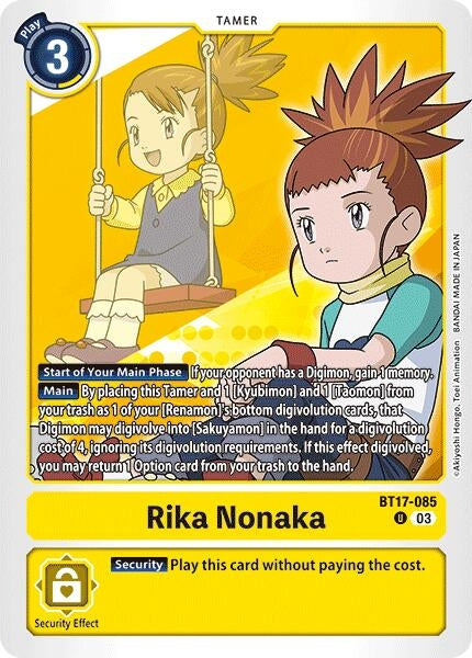 Image for Rika Nonaka (BT17) (BT17-085 U) - Digimon Card Game