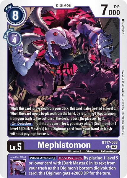Image for Mephistomon (BT17) (BT17-068 C) - Digimon Card Game