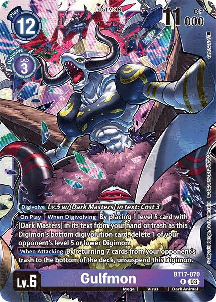 Image for Gulfmon (BT17) (BT17-070 R) - Digimon Card Game