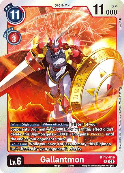 Image for Gallantmon (BT17) (BT17-016 R) - Digimon Card Game