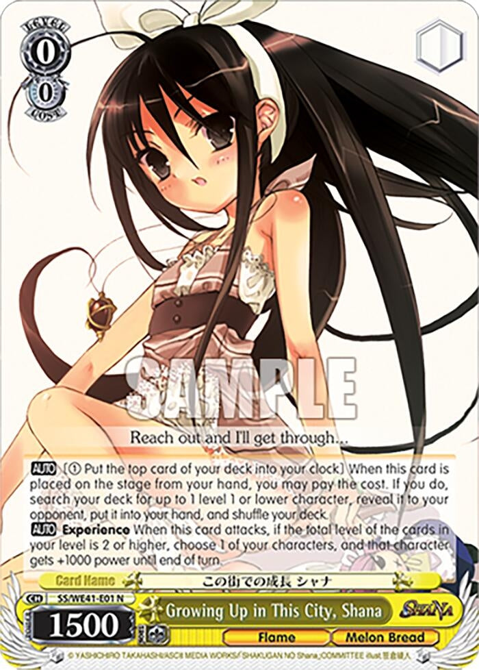 Image for Growing Up in This City, Shana (Shakugan no Shana Premium Booster) (SS/WE41-E01 N) - Weiss Schwarz