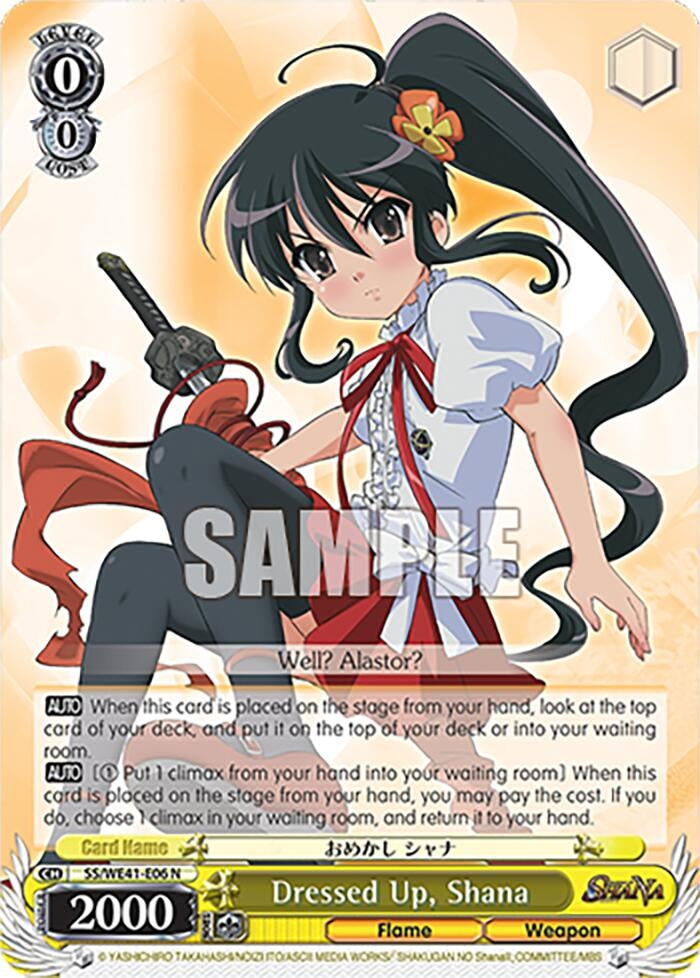 Image for Dressed Up, Shana (Shakugan no Shana Premium Booster) (SS/WE41-E06 N) - Weiss Schwarz