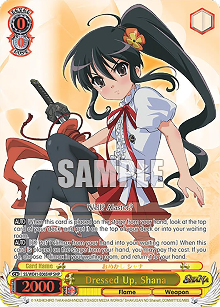 Image for Dressed Up, Shana (SHP) (Shakugan no Shana Premium Booster) (SS/WE41-E06SHP SHP) - Weiss Schwarz
