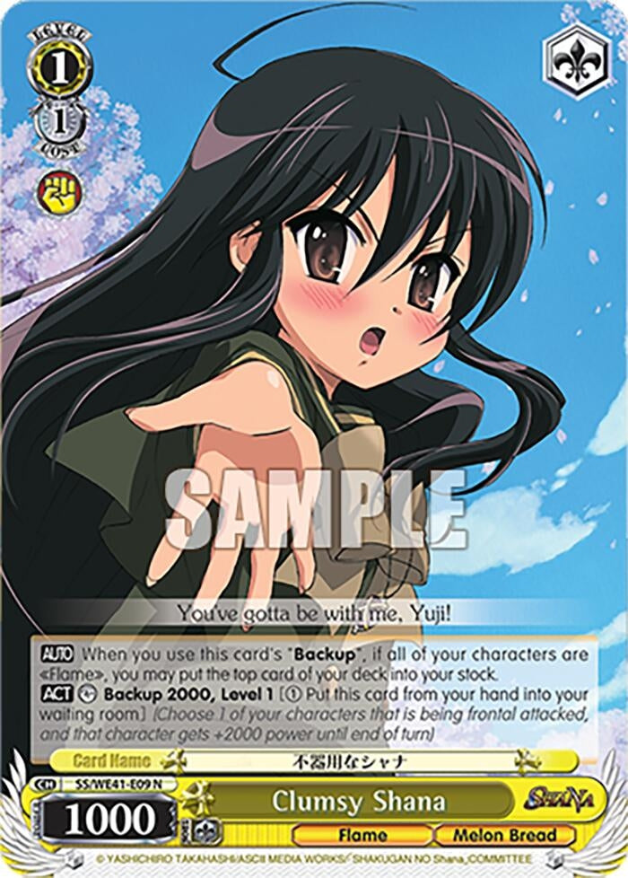 Image for Clumsy Shana (Shakugan no Shana Premium Booster) (SS/WE41-E09 N) - Weiss Schwarz