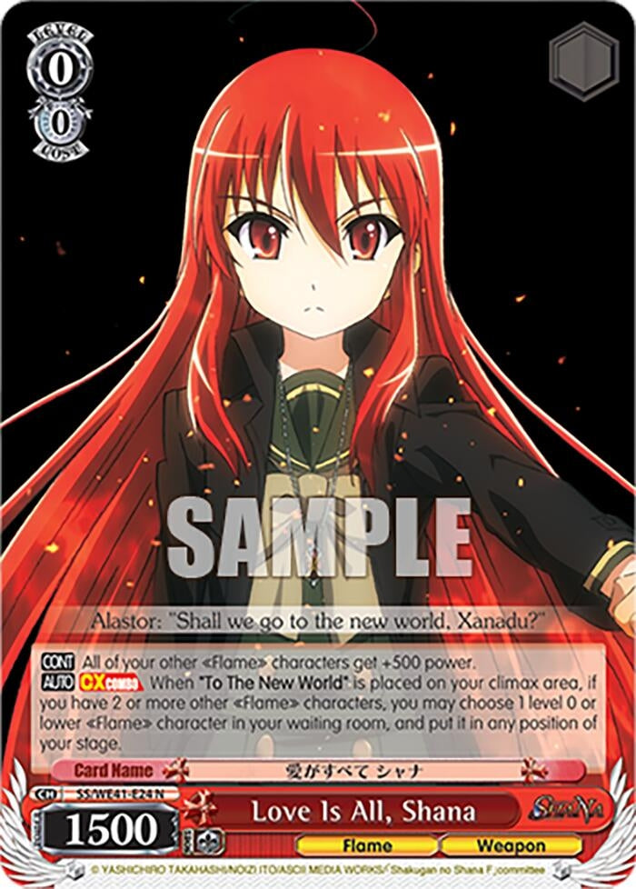 Image for Love Is All, Shana (Shakugan no Shana Premium Booster) (SS/WE41-E24 N) - Weiss Schwarz