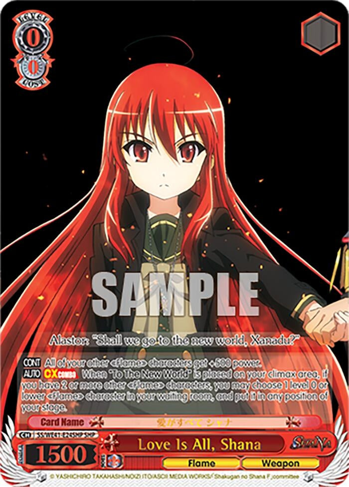 Image for Love Is All, Shana (SHP) (Shakugan no Shana Premium Booster) (SS/WE41-E24SHP SHP) - Weiss Schwarz