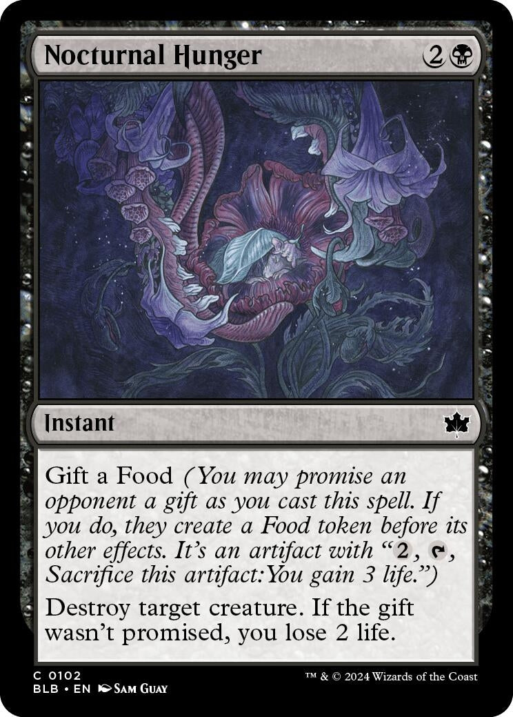 Image for Nocturnal Hunger (Bloomburrow) (102) - Magic: The Gathering