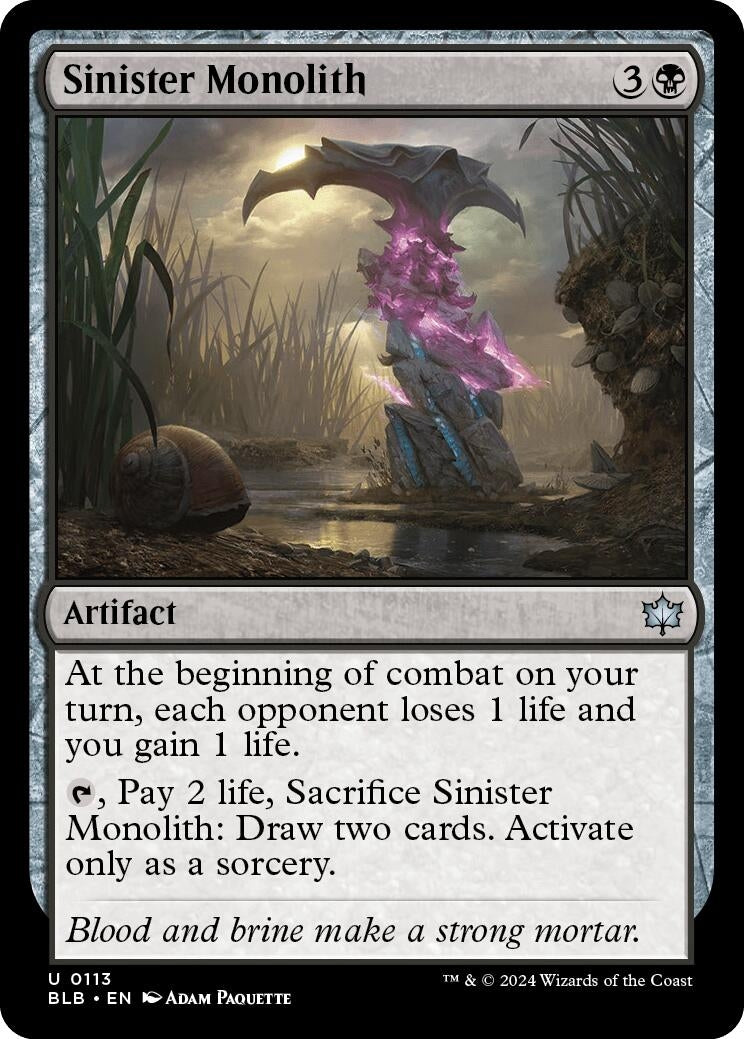 Image for Sinister Monolith (Bloomburrow) (113) - Magic: The Gathering