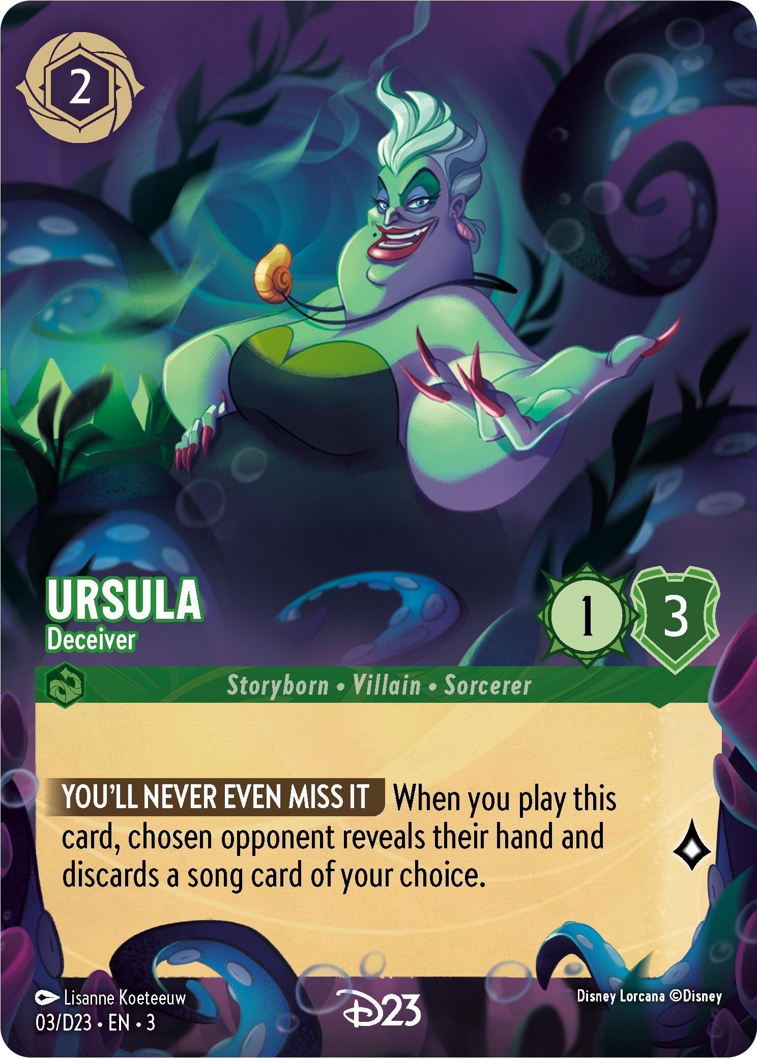 Image for Ursula - Deceiver (D23 Promos) (3) - Disney Lorcana