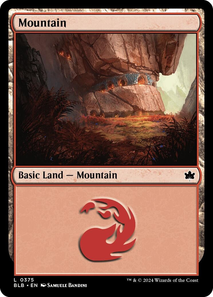 Image for Mountain (0375) (Bloomburrow) (375) - Magic: The Gathering
