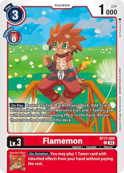 Image for Flamemon (BT17) (BT17-009 C) - Digimon Card Game