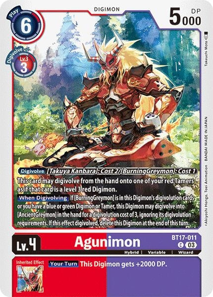 Image for Agunimon (BT17) (BT17-011 C) - Digimon Card Game