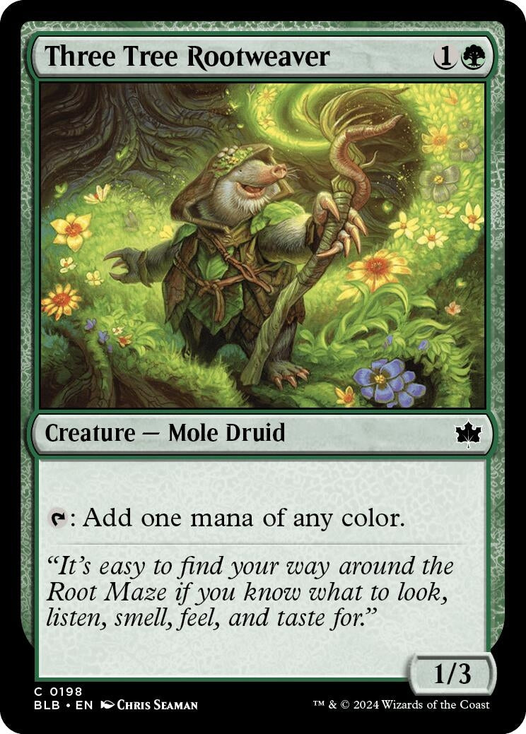 Image for Three Tree Rootweaver (Bloomburrow) (198) - Magic: The Gathering