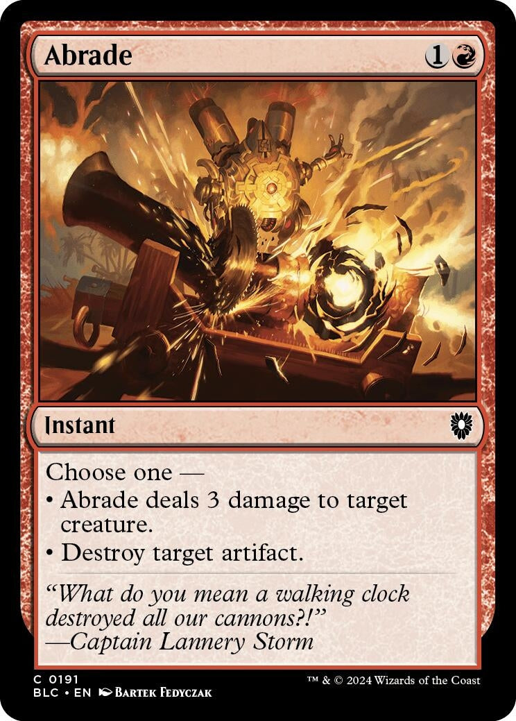 Image for Abrade (Commander: Bloomburrow) (191) - Magic: The Gathering