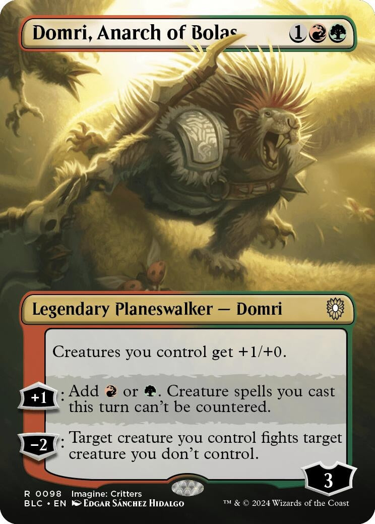 Image for Domri, Anarch of Bolas (Borderless) (Commander: Bloomburrow) (98) - Magic: The Gathering