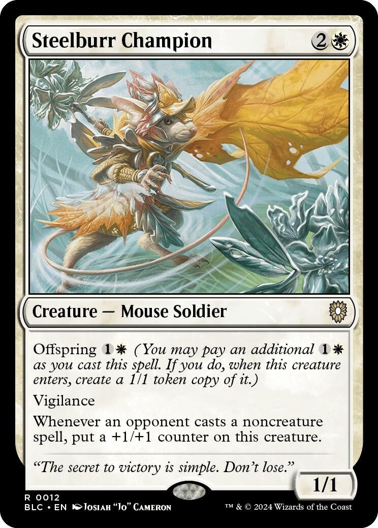 Image for Steelburr Champion (Commander: Bloomburrow) (12) - Magic: The Gathering