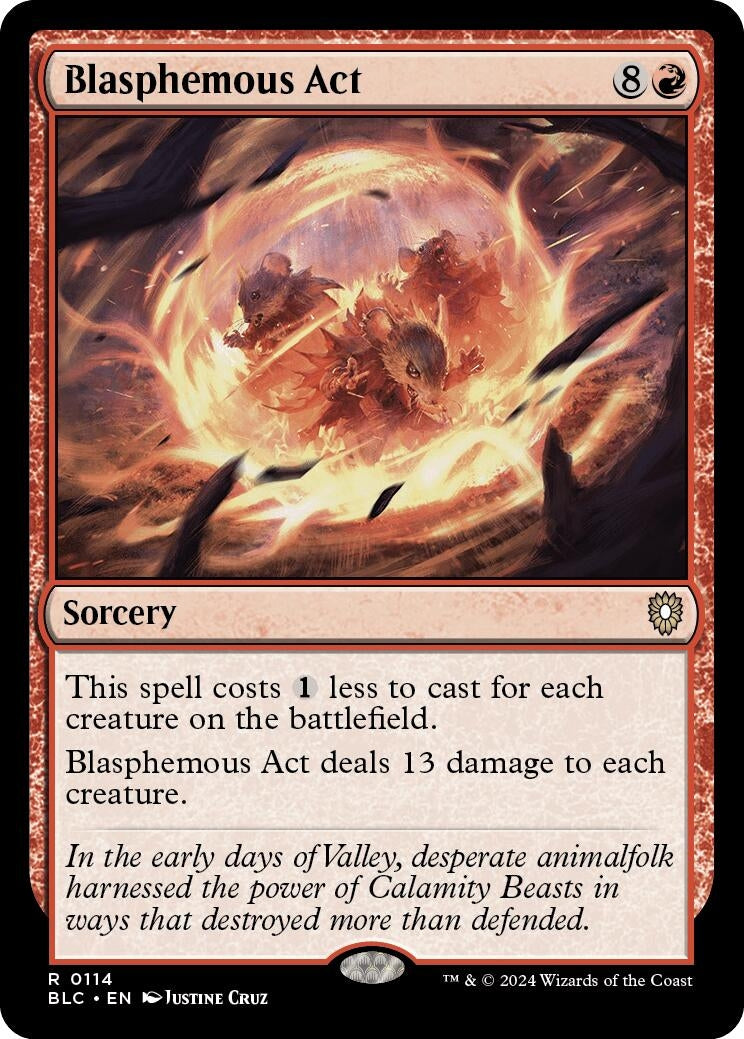 Image for Blasphemous Act (Commander: Bloomburrow) (114) - Magic: The Gathering