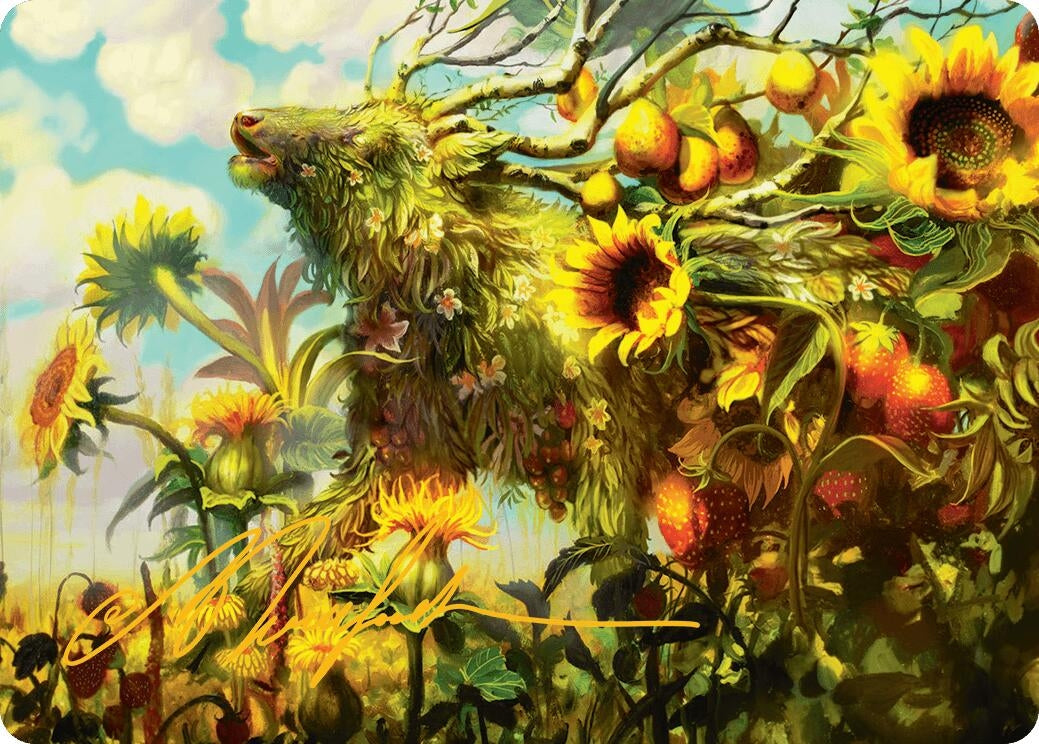 Image for Beza, the Bounding Spring Art Card (Gold-Stamped Signature) (Art Series: Bloomburrow) (1) - Magic: The Gathering