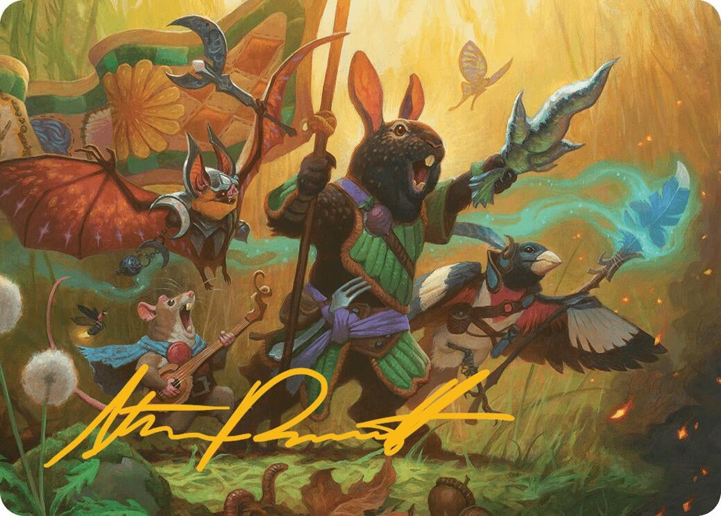 Image for Valley Questcaller Art Card (Gold-Stamped Signature) (Art Series: Bloomburrow) (4) - Magic: The Gathering