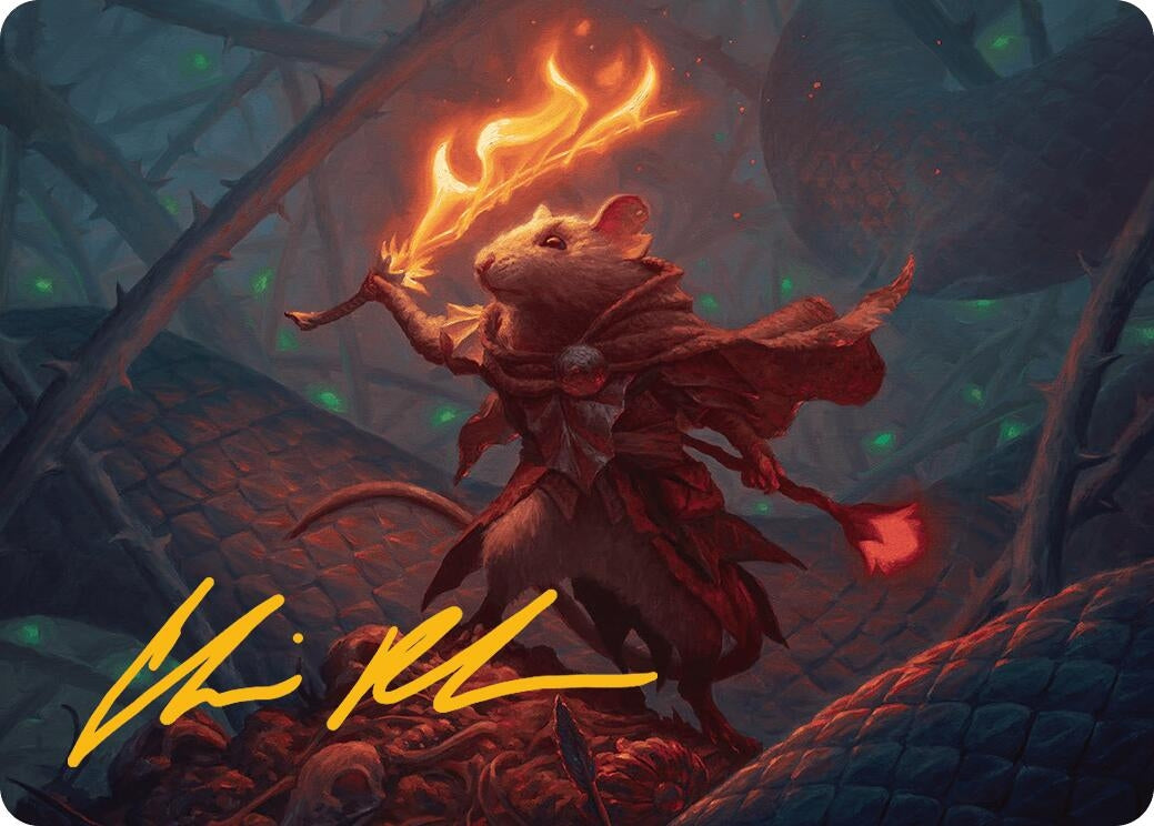 Image for Emberheart Challenger Art Card (Gold-Stamped Signature) (Art Series: Bloomburrow) (19) - Magic: The Gathering