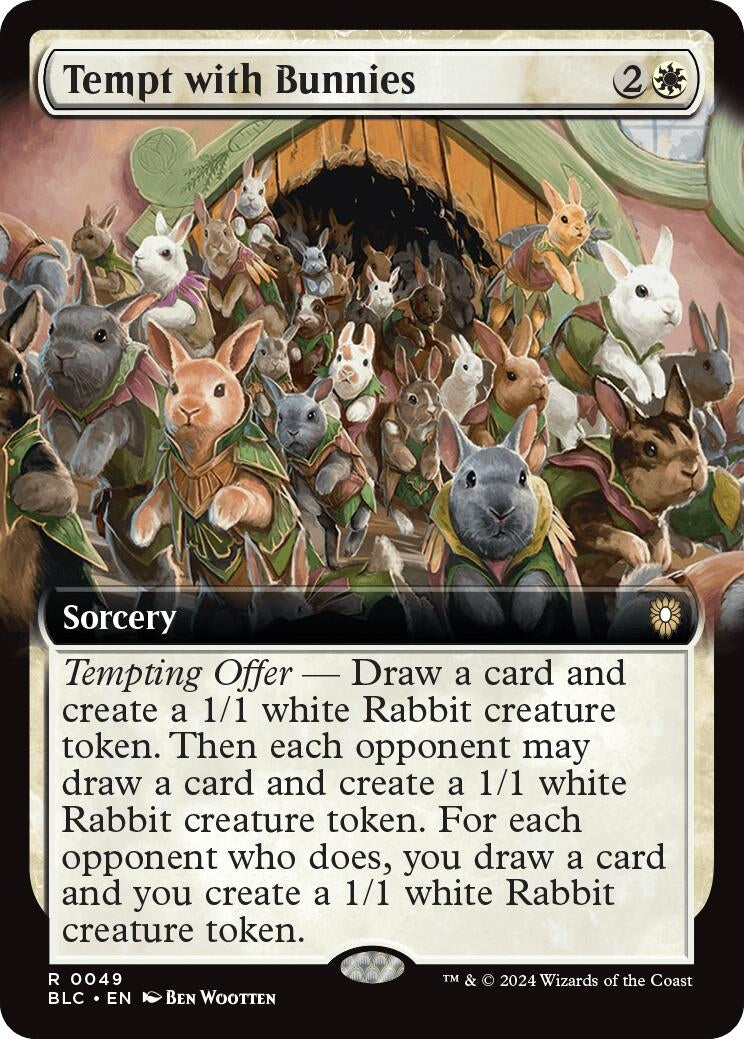 Image for Tempt with Bunnies (Extended Art) (Commander: Bloomburrow) (49) - Magic: The Gathering