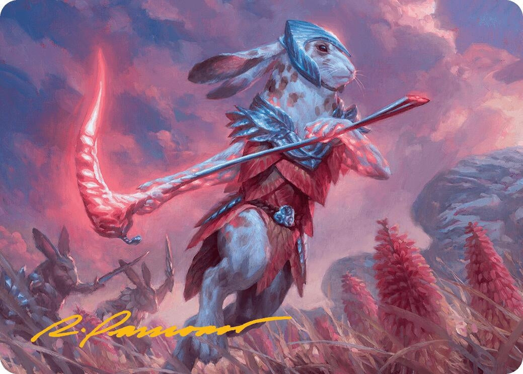 Image for Baylen, the Haymaker Art Card (Gold-Stamped Signature) (Art Series: Bloomburrow) (25) - Magic: The Gathering