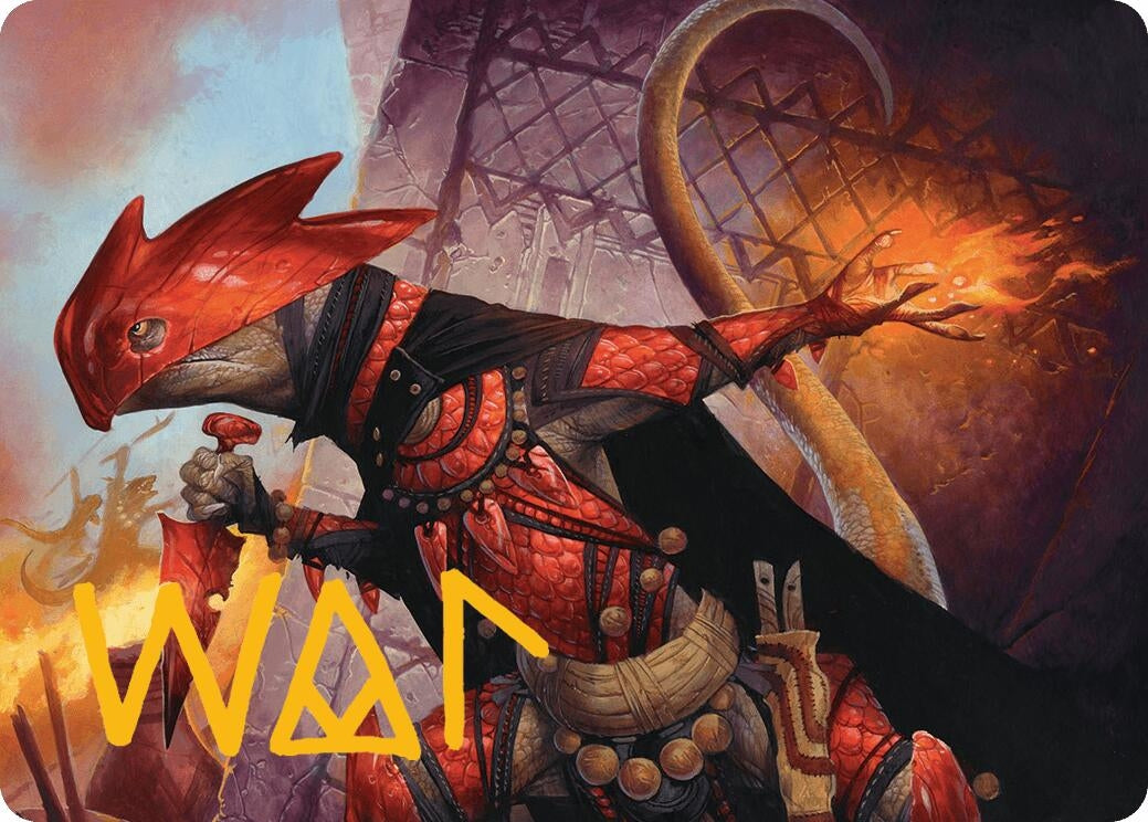 Image for Cindering Cutthroat Art Card (Gold-Stamped Signature) (Art Series: Bloomburrow) (26) - Magic: The Gathering