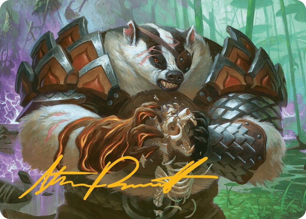 Image for Hugs, Grisly Guardian Art Card (Gold-Stamped Signature) (Art Series: Bloomburrow) (27) - Magic: The Gathering