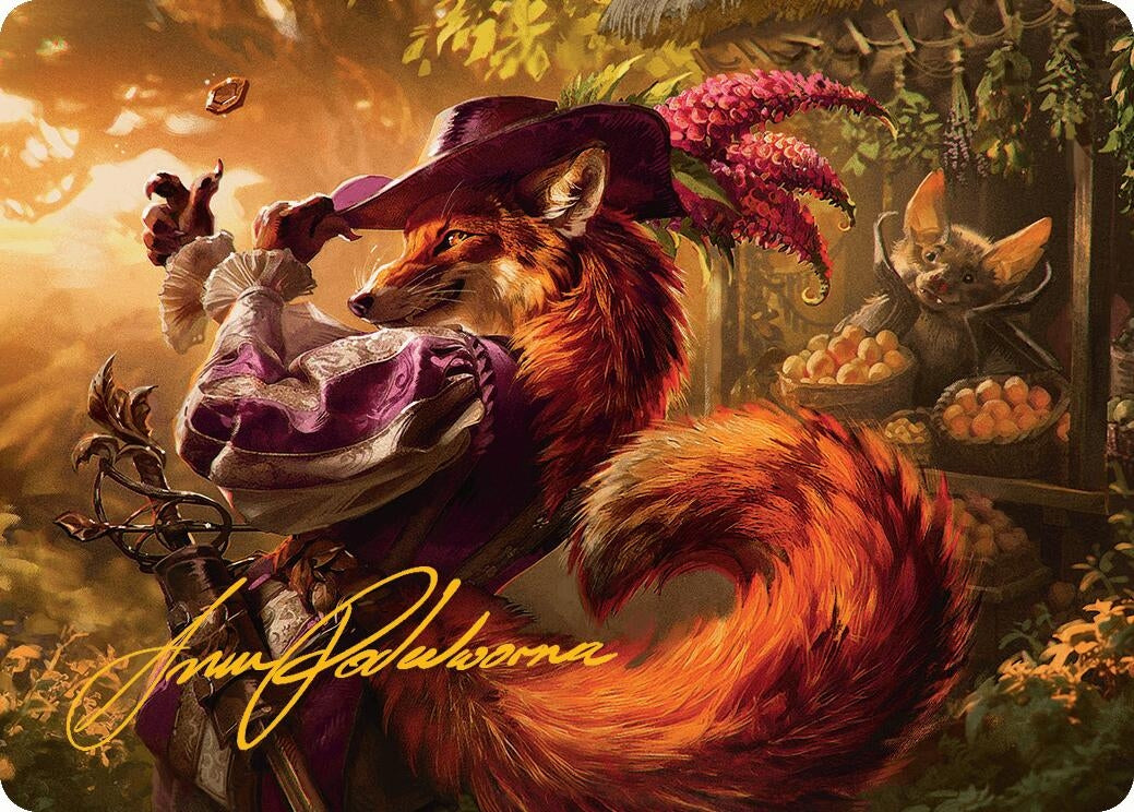 Image for Mr. Foxglove Art Card (Gold-Stamped Signature) (Art Series: Bloomburrow) (31) - Magic: The Gathering