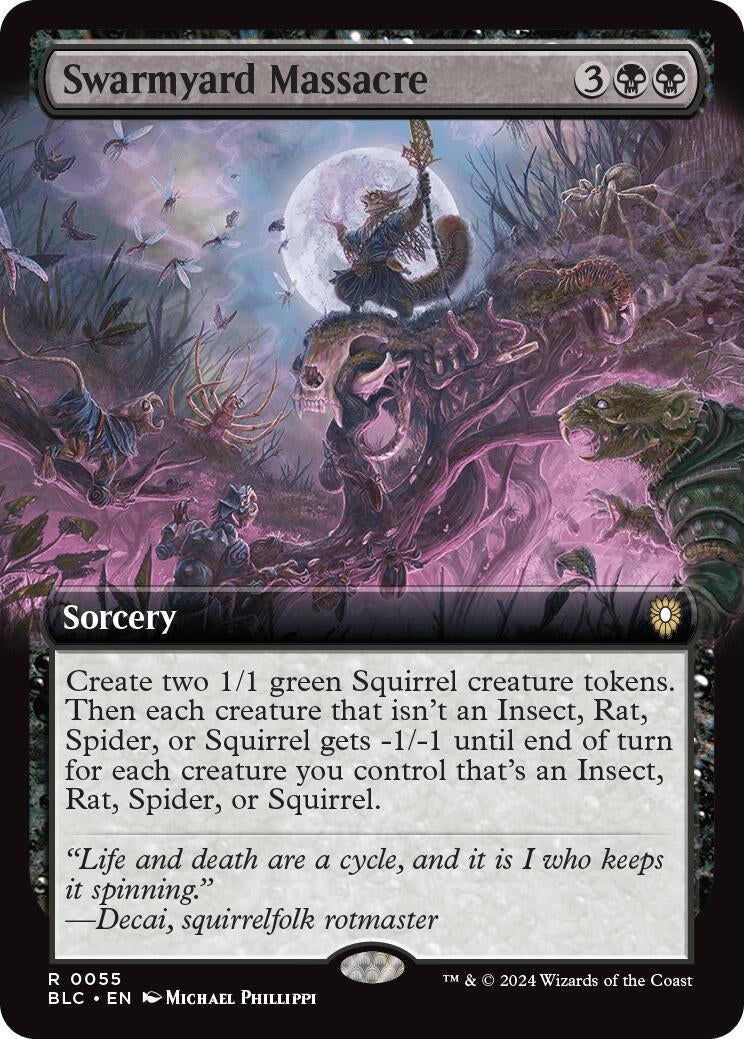 Image for Swarmyard Massacre (Extended Art) (Commander: Bloomburrow) (55) - Magic: The Gathering