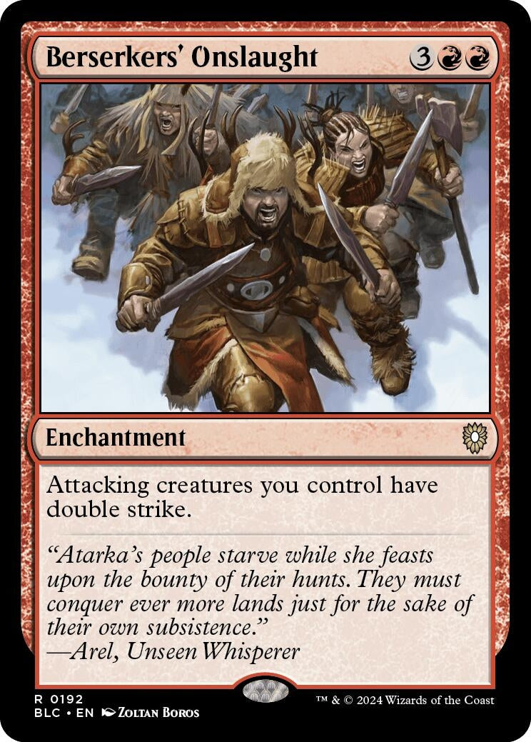 Image for Berserkers' Onslaught (Commander: Bloomburrow) (192) - Magic: The Gathering