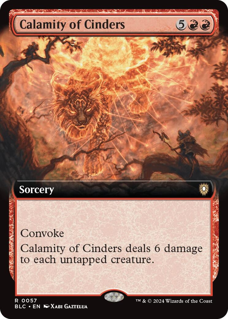 Image for Calamity of Cinders (Extended Art) (Commander: Bloomburrow) (57) - Magic: The Gathering