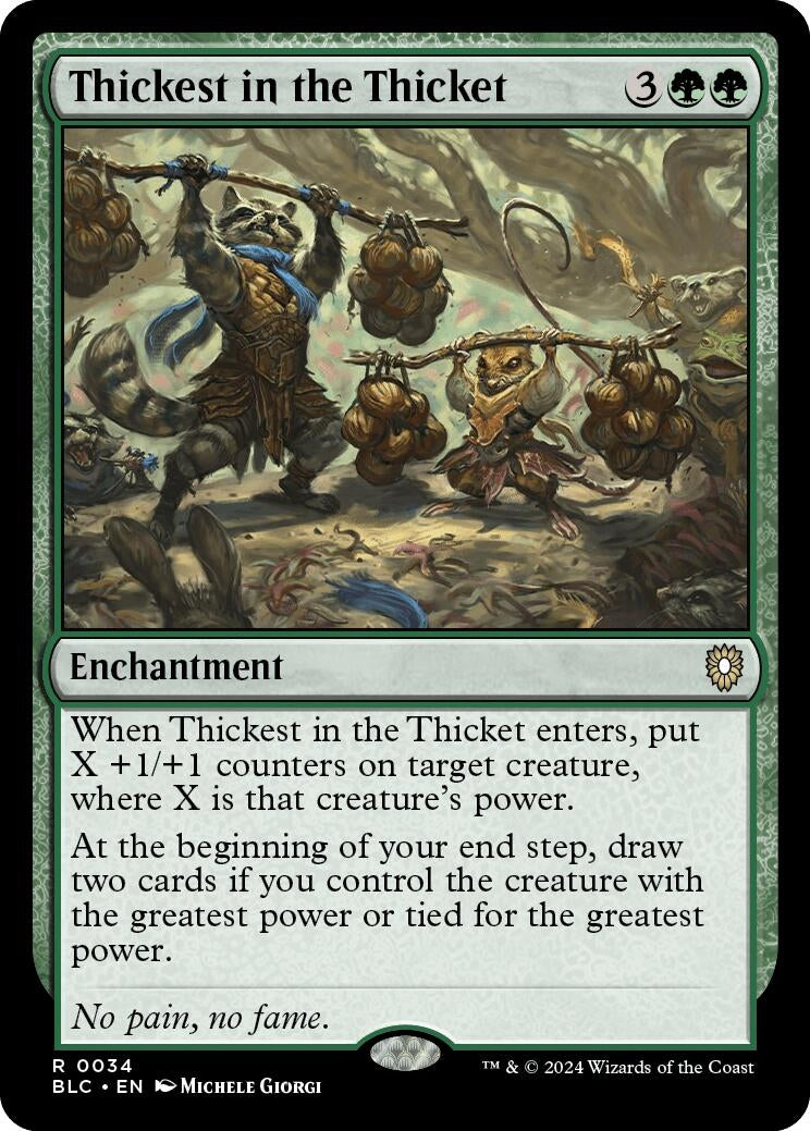 Image for Thickest in the Thicket (Commander: Bloomburrow) (34) - Magic: The Gathering