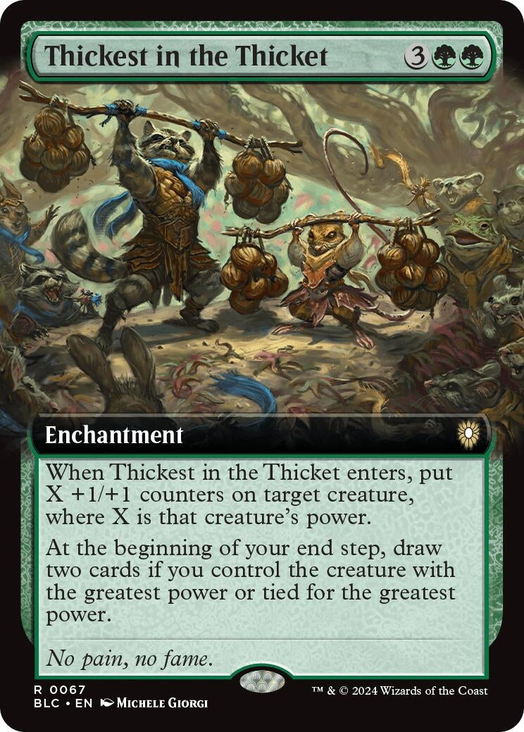 Image for Thickest in the Thicket (Extended Art) (Commander: Bloomburrow) (67) - Magic: The Gathering