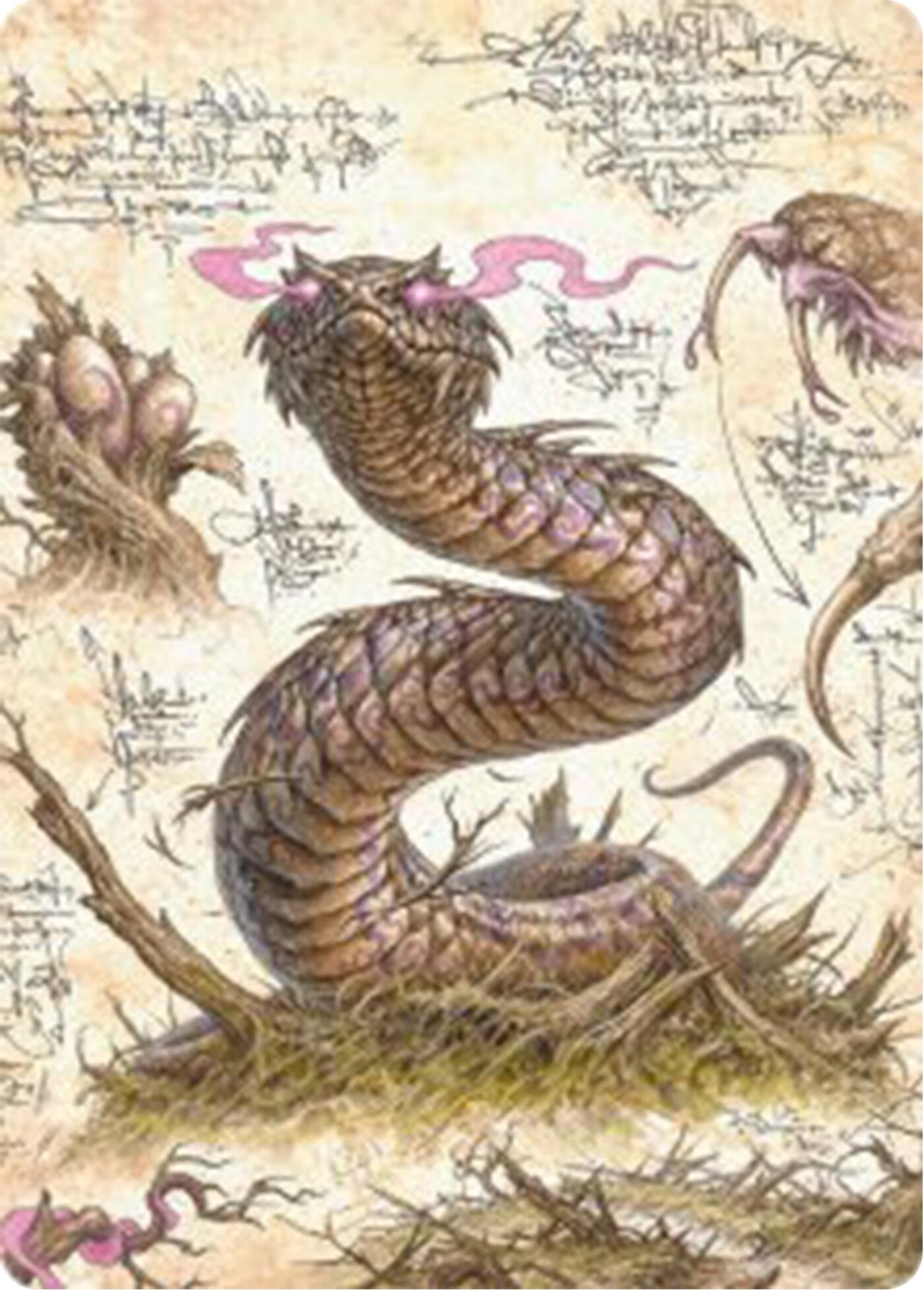 Image for Rottenmouth Viper Art Card (Art Series: Bloomburrow) (36) - Magic: The Gathering
