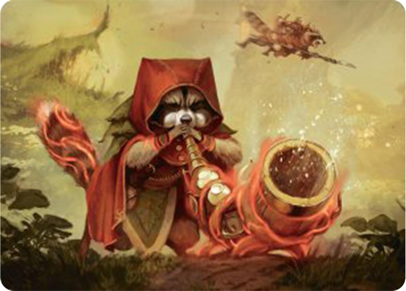 Image for Raccoon Rallier Art Card (Art Series: Bloomburrow) (20) - Magic: The Gathering