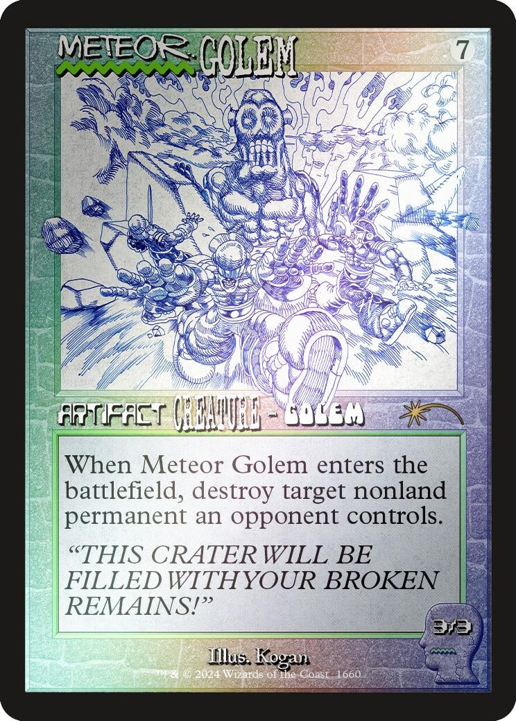 Image for Meteor Golem (1660) (Rainbow Foil) (Secret Lair Drop Series) (1660) - Magic: The Gathering