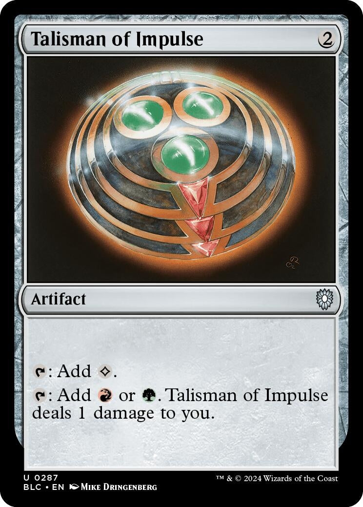 Image for Talisman of Impulse (Commander: Bloomburrow) (287) - Magic: The Gathering