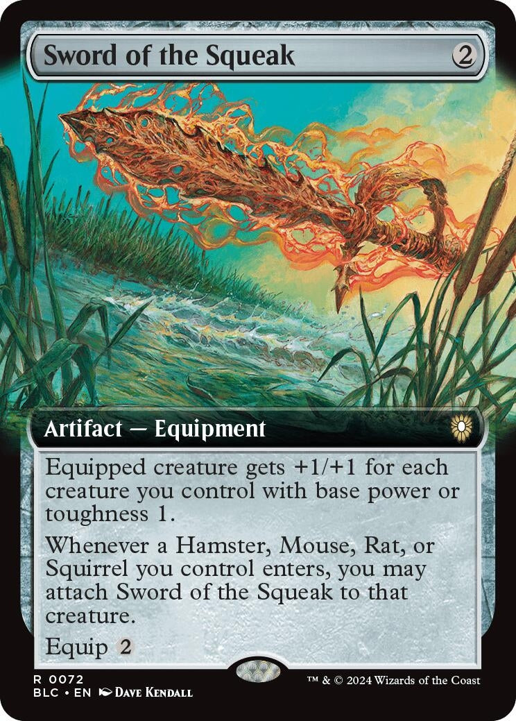 Image for Sword of the Squeak (Extended Art) (Commander: Bloomburrow) (72) - Magic: The Gathering