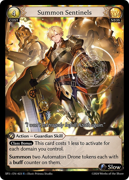 Image for Summon Sentinels (Supporter Pack 2) (023) - Grand Archive TCG