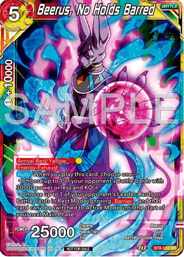 Image for Beerus, No Holds Barred (Deluxe Pack 2024 Vol.2) (Promotion Cards) (BT8-112) - Dragon Ball Super: Masters