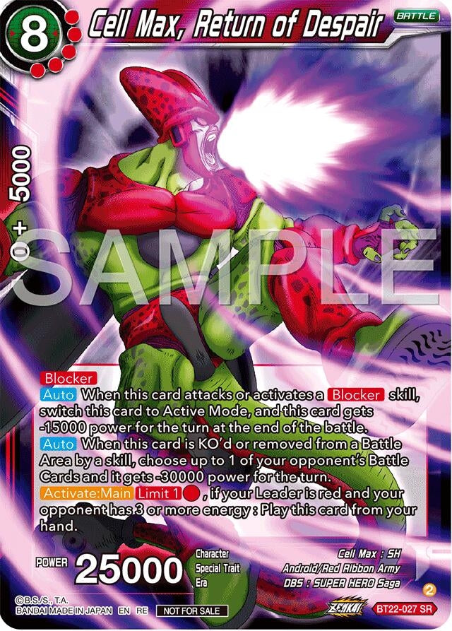 Image for Cell Max, Return of Despair (Deluxe Pack 2024 Vol.2) (Promotion Cards) (BT22-027) - Dragon Ball Super: Masters