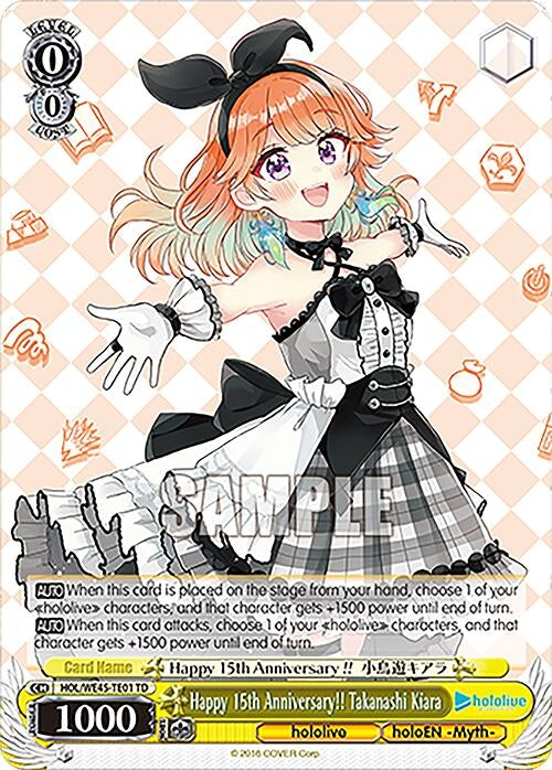 Image for Happy 15th Anniversary!! Takanashi Kiara (hololive production feat. Weiss Schwarz Ambassadors Premium Set) (HOL/WE45-TE01 TD) - Weiss Schwarz