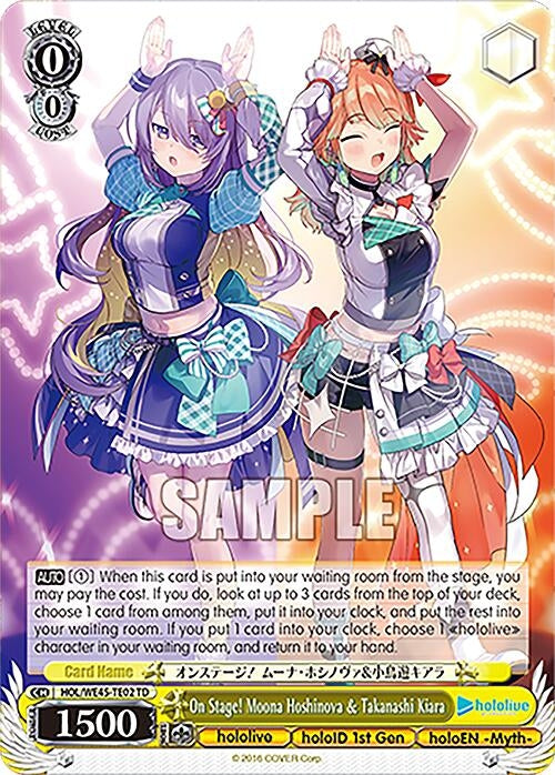 Image for On Stage! Moona Hoshinova & Takanashi Kiara (hololive production feat. Weiss Schwarz Ambassadors Premium Set) (HOL/WE45-TE02 TD) - Weiss Schwarz