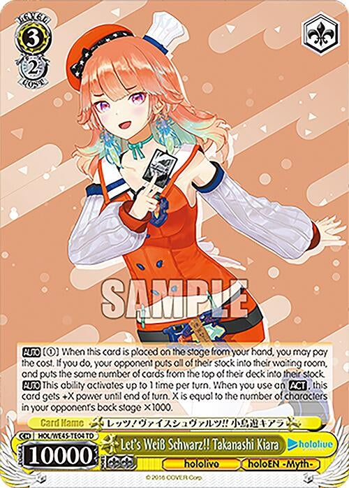 Image for Let's Weiss Schwarz!! Takanashi Kiara (hololive production feat. Weiss Schwarz Ambassadors Premium Set) (HOL/WE45-TE04 TD) - Weiss Schwarz