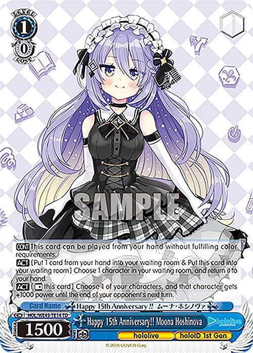 Image for Happy 15th Anniversary!! Moona Hoshinova (hololive production feat. Weiss Schwarz Ambassadors Premium Set) (HOL/WE45-TE14 TD) - Weiss Schwarz