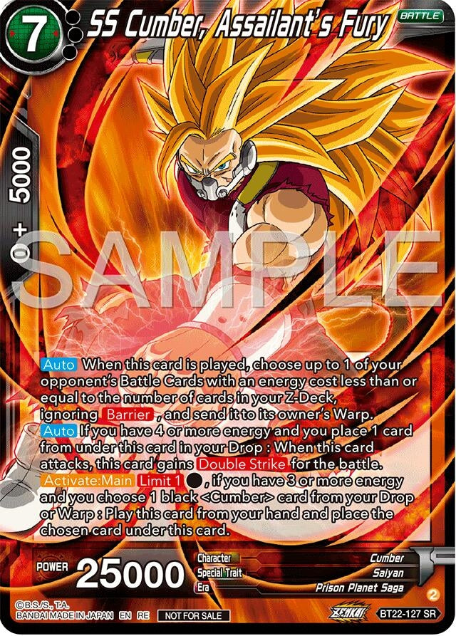 Image for SS Cumber, Assailant's Fury (Deluxe Pack 2024 Vol.2) (Promotion Cards) (BT22-127) - Dragon Ball Super: Masters