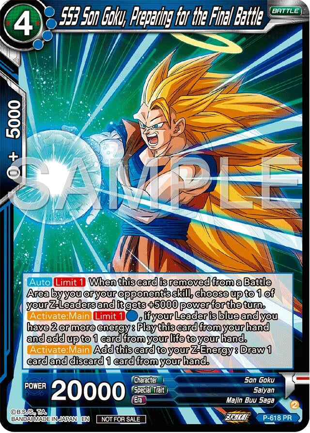 Image for SS3 Son Goku, Preparing for the Final Battle (Deluxe Pack 2024 Vol.2) (Promotion Cards) (P-618) - Dragon Ball Super: Masters